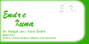 endre kuna business card